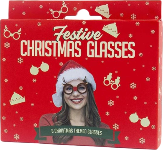 Gift Republic božićne karnevalske naočale, set od 6 komada