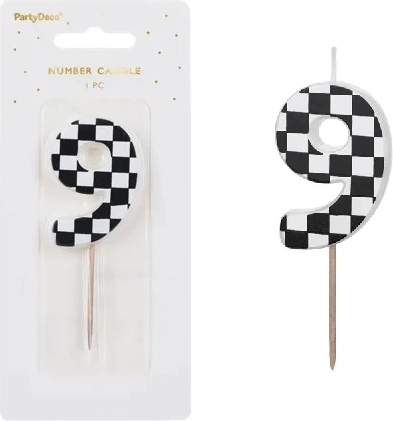 Rođendanska svijeća broj 9 (5,5 cm) mix - 1 komad