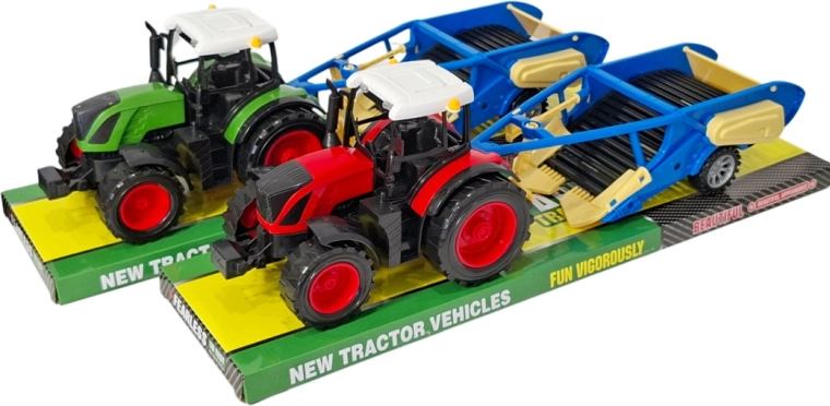 Traktor s priključnim strojem za berbu krumpira