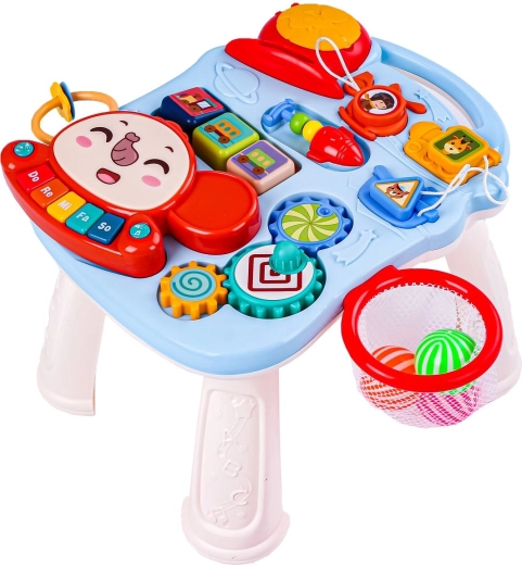 2-in-1: walker and play table with removable panel