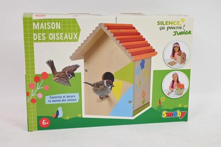 Smoby drvena kućica za ptice za djecu za sastavljanje i bojanje