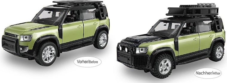 JAMARA Land Rover Defender 110 metal model 1:43 green