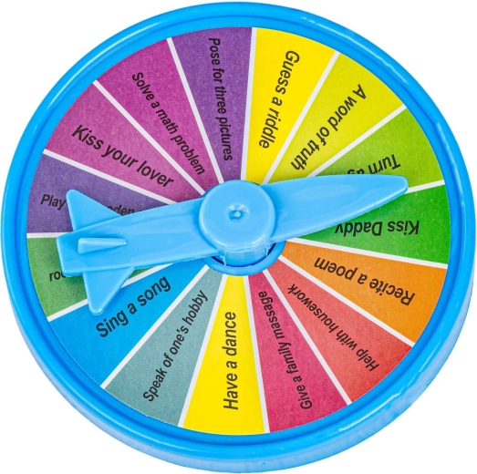Spinning wheel with challenges (in English)