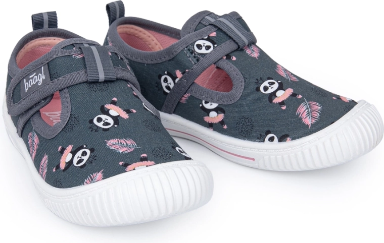 Baagl Kids’ Slip-On Shoes Panda