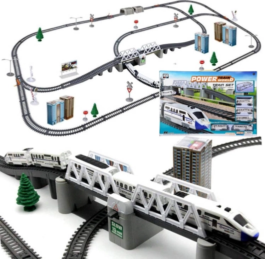 Električni osobni vlakić s dugačkim tračnicama