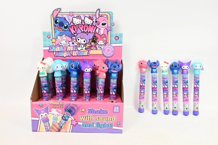 Light-up and sound magical wand with animal 23 cm