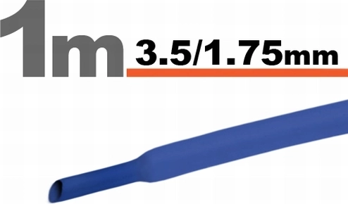 Blue heat-shrink tubing 3.5 / 1.75 mm