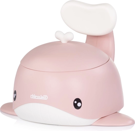 Chipolino dječja kahlica s naslonom whale pink