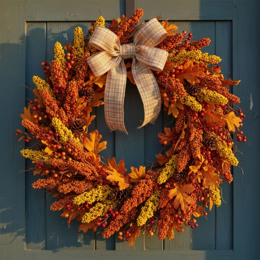 Autumn Decorative Millet Sprigs, 18.6 cm, 6 pcs
