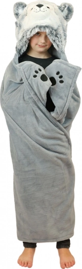 Cozy Noxxiez topla deka s kapuljačom Husky