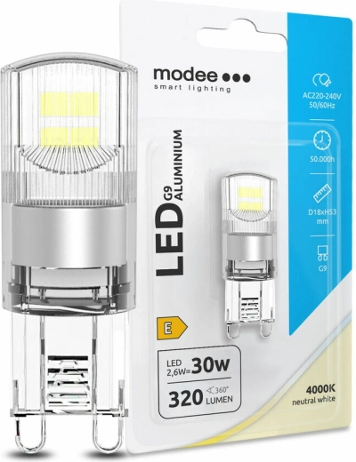 Modee LED žarulja G9 aluminij 2,6 W neutralno bijela