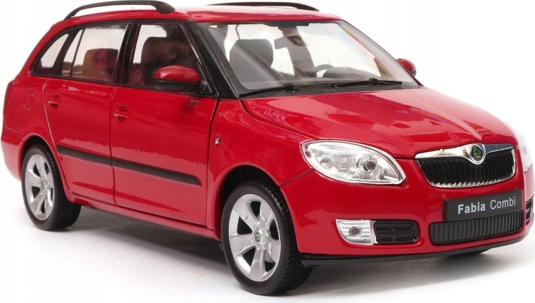 Welly metalni model automobila Škoda Fabia Combi II (2009) 1:24 crveni