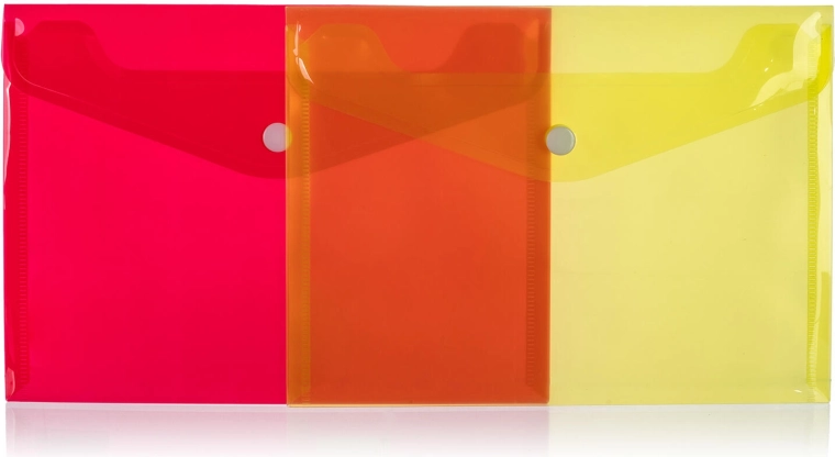 A5 Document Folder with Snap Button, Assorted Colors