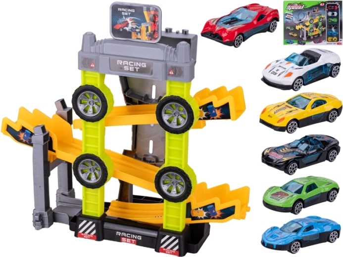 Trkaća staza 4u1 s metalnim autićima