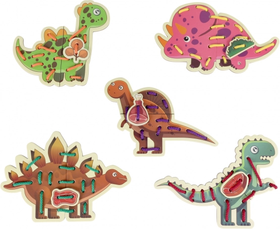 Drvena provlačilica dinosauri