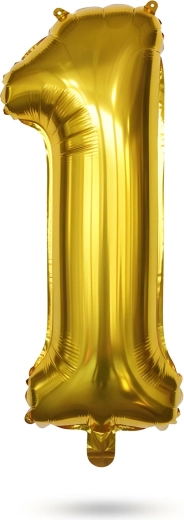 Birthday Foil Balloon Number 1 Gold 40 Inches