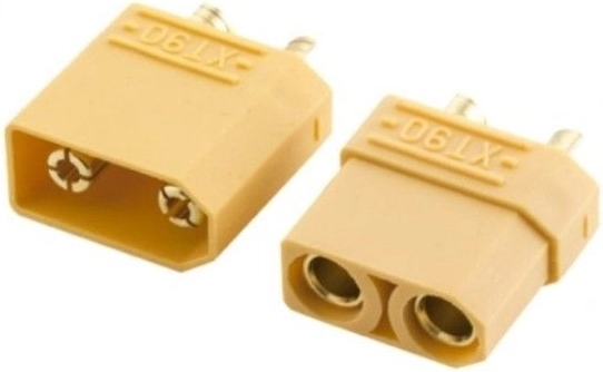 Pair of XT90 power connectors (socket + plug)
