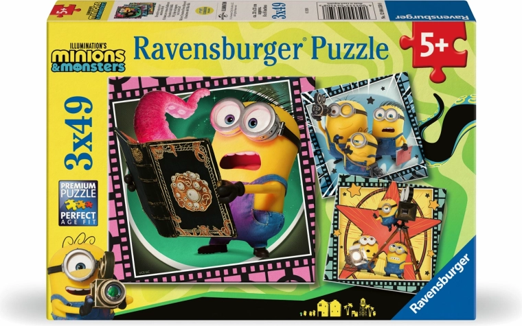 Ravensburger puzzle Mimoni i čudovišta 3x49 dijelova