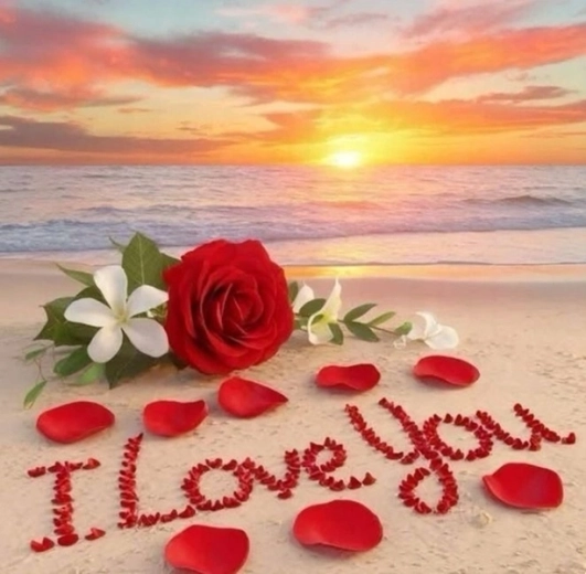 Dijamantni mozaik Plaža I Love You