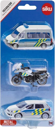 Siku policijski set automobila i motora – češka verzija