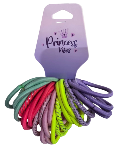 PINK hair elastic set, mixed colors, 30 pcs