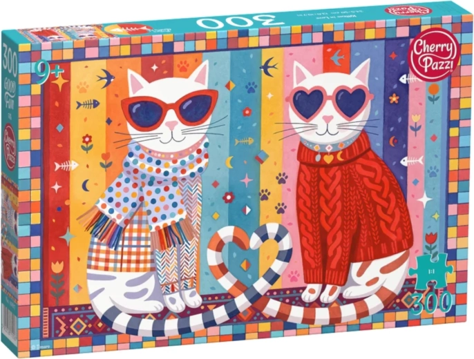 Cherry Pazzi puzzle Mačke sa sunčanim naočalama, 300 dijelova