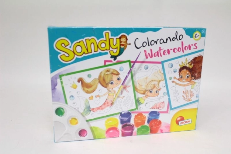 Lisciani Sandy Colorando – akvarelne bojanke s kistom i paletom