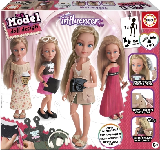 Educa My Model Doll Design kreativni set za lutku influencerica