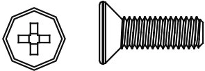 M3x10 countersunk head screws for Skull-Nightstorm (8 pcs) Jamara