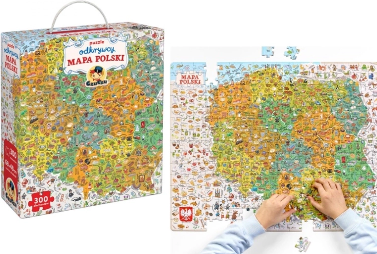 CzuCzu puzzle za istraživače – karta Poljske (300 dijelova)