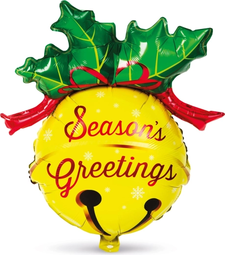 Christmas foil balloon bell 58 × 78 cm