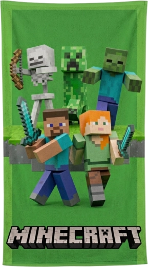 Dječji brzo sušeći ručnik za sušenje Minecraft Green Attack 70 × 140 cm