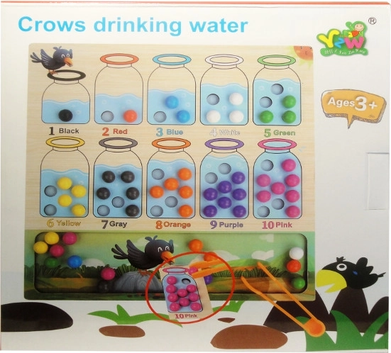 Wooden logic game with balls and tweezers - 1 piece