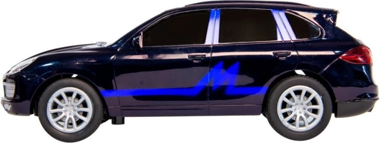Fast remote-controlled car with dark windows and blue graphics - 1 piece