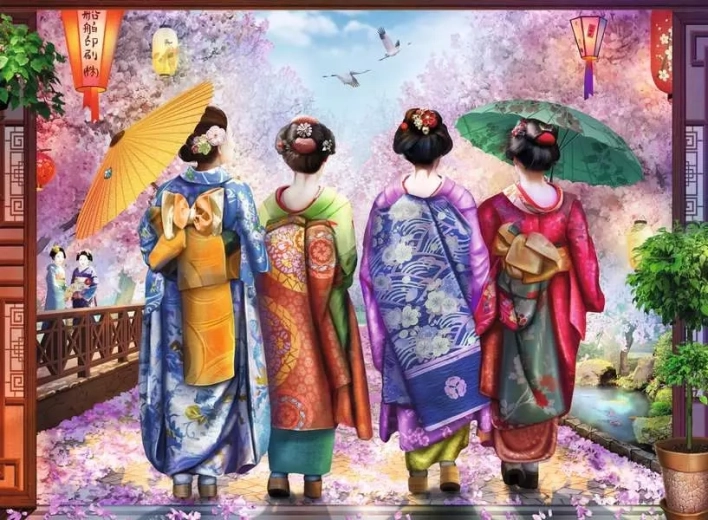 Puzzle RAVENSBURGER Među procvalim stablima 500 dijelova