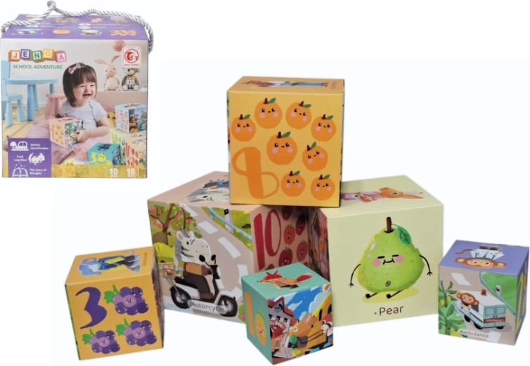 Educational pyramid of colorful blocks for toddlers - 1 piece