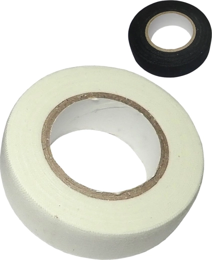 Sports textile hockey stick tape 2 cm x 10 m (black/white) - 1 piece
