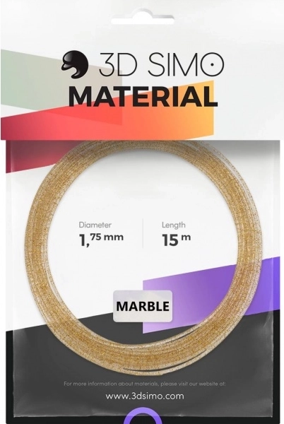 Marble Pro filament for 3D pens and 3D printing – gold, 1.75 mm, 15 m