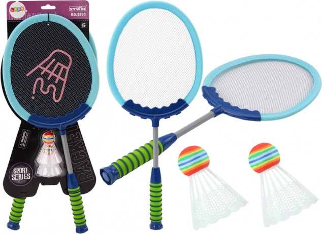 Set od 2 badminton reketa Shuttlecocks Badminton Plavi