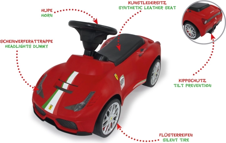 Jamara Ferrari 488 GTE Ride-On Car, Red