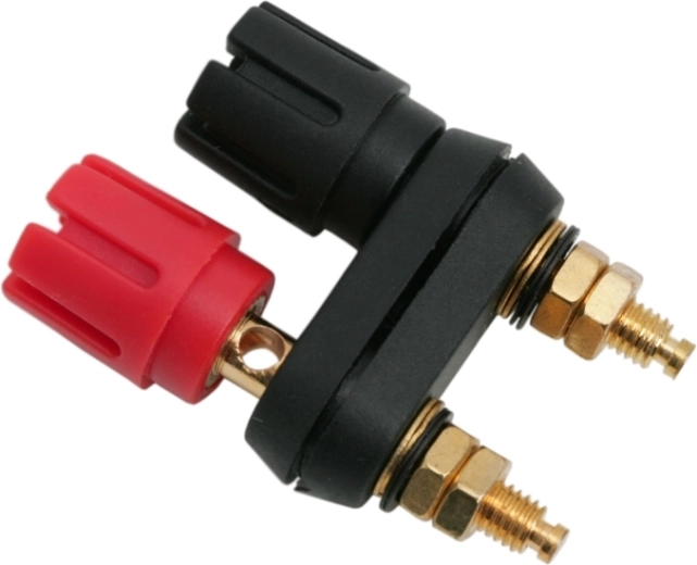 Flush-mount banana terminal with two sockets