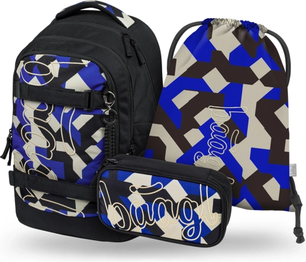 Školski set BAAGL Skate Max Variety – ruksak, pernica i vrećica GRS