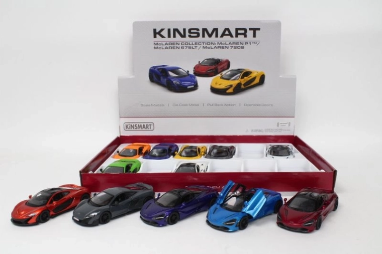McLaren – metalni model auta 13 cm s otvarajućim vratima i povlačnim (pull-back) pogonom