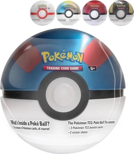 Pokémon TCG tin Pokémon Ball Tin 2024 reprint (3 boosters + stickers) - 1 piece