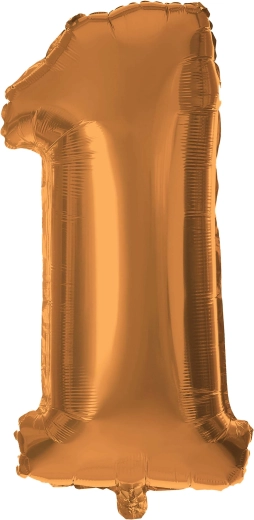 Foli balon broj 1 30 cm brončani TORO