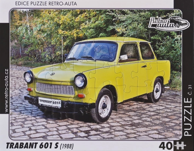 Retro auti puzzle Trabant 601 S 40 dijelova