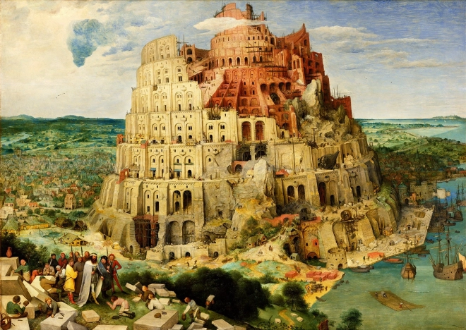 Puzzle Pieter Bruegel: Babilonska kula 1000 dijelova