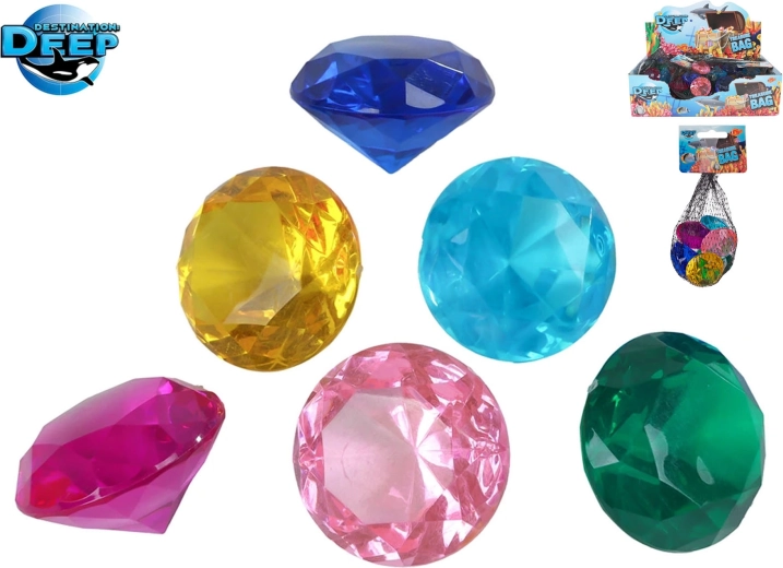 Destination Deep sjajni plastični dijamanti – set od 6 kom