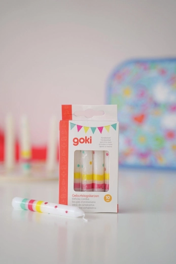 Set of Hand-Painted Birthday Candles