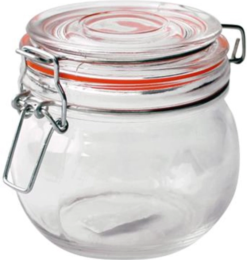 Staklena tegla s patentnim zatvaračem 450 ml